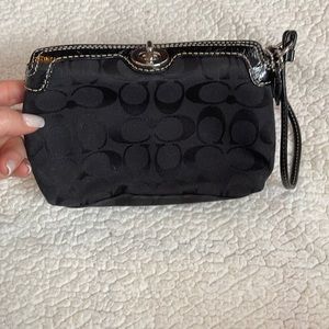 Black coach wristlet